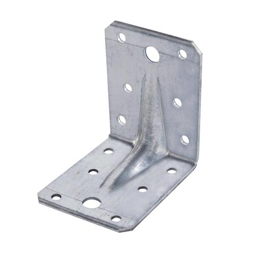 Giunzione Ad Angolo Con Nervatura  Mm 70 X 70 X 55 - Sp.2,5 - Foro Ø 5 Cf. 25 Pz