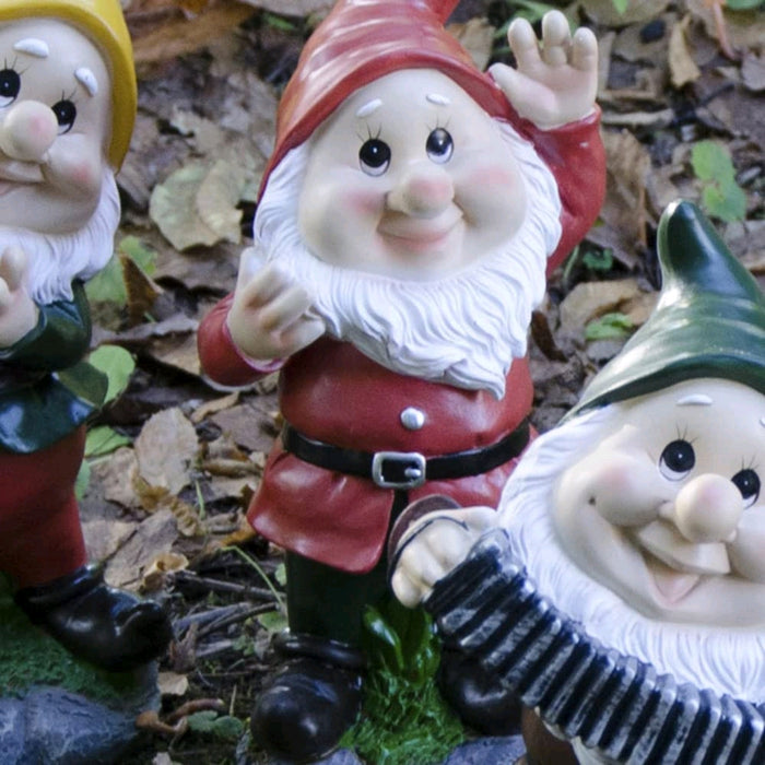 Nani Da Giardino Divertenti Estefanlo - Coppia In Resina Impermeabile Per Cortile E Balcone - Foto 11