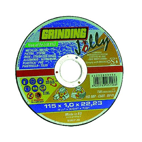 Grinding Mola Abrasiva 'Jolly'  Ø 115 X 1,6 Cf. 50 Pz