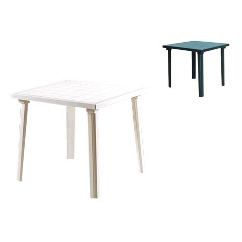 TAVOLO DA GIARDINO IN POLIPROPILENE 'WEEKEND'  bianco Quadro cm 80x80 H.72