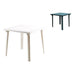 TAVOLO DA GIARDINO IN POLIPROPILENE 'WEEKEND'  bianco Quadro cm 80x80 H.72