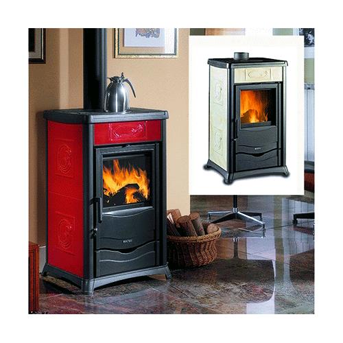 Nordica Termostufa A Legna 'Termorossella Plus Evo Dsa'  Colore Bordeaux 13,5 Kw