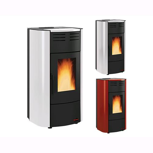 EXTRAFLAME TERMOSTUFA A PELLET 'RAFFAELLA IDRO' 2.0  Colore bianco  20,7 Kw