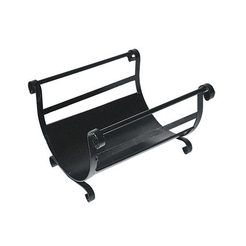 Portalegna Per Camino Due Manici In Ferro Battuto  Cm. 40X32Xh33