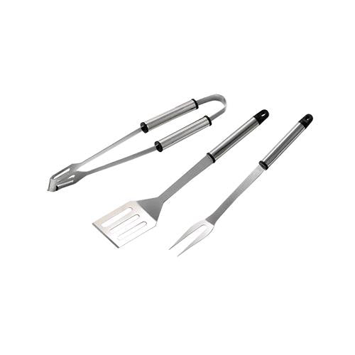 SET PER BARBECUE  3 pz In acciaio inox. In blister.