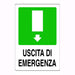 Cartello Segnaletico Plastica Uscita Emergenza Giu Mm.300X200 Conf. 10 Pz