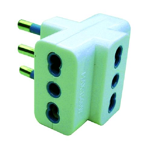 Adattatore Triplo Spina 16A + 3 Prese 16A Bipasso