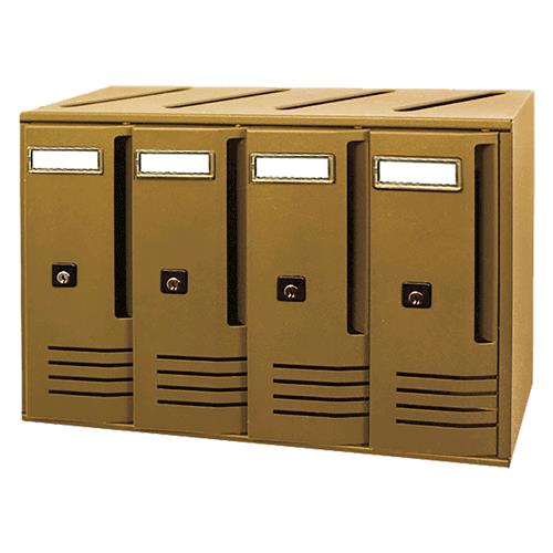 CASSETTA POSTALE SERIE 'CUBO' C6 - cm 62 x 17,5 x H 30 bronzo