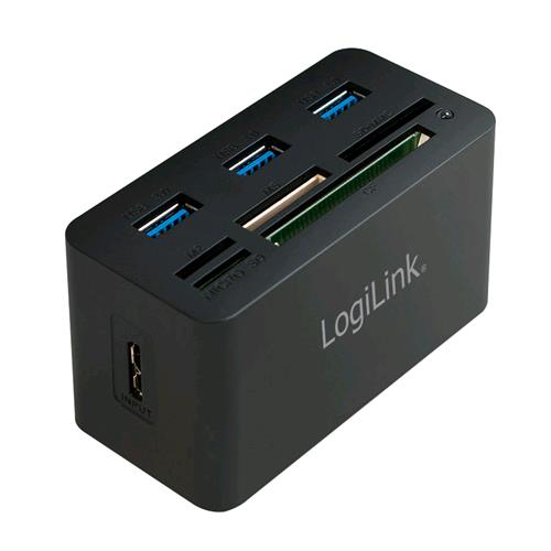 Logilink Hub USB 3.0 con lettore di schede di memoria