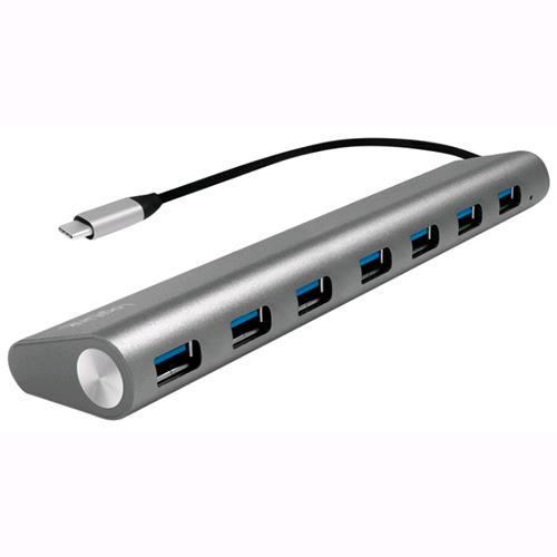 Logilink Hub USB-C™ SuperSpeed 7 Porte Alluminio Silver