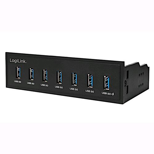Logilink Hub USB Interno 5,25'' 7 porte USB 3.0 con Ricarica Veloce