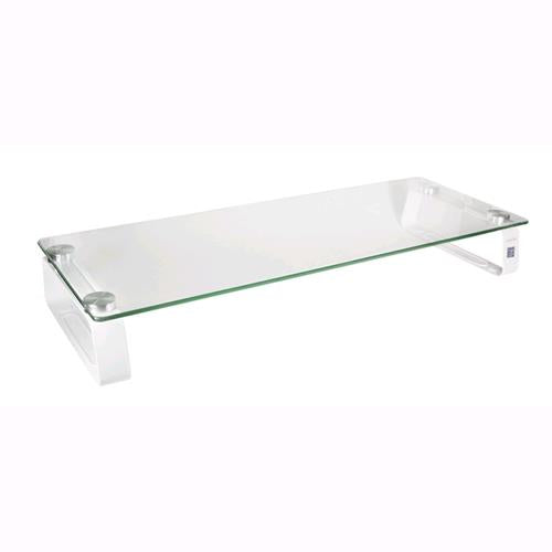 Logilink Stand da Scrivania per Monitor o Notebook in Vetro Trasparente