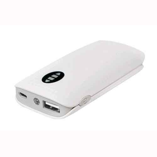 Logilink Power Bank 4000mAh 1 porta USB con Torcia Integrata Bianco/Grigio