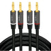 Logilink Cavo per Altoparlanti 2x2 Spinotti a Banana Nylon Nero 3m