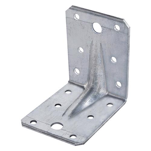 GIUNZIONE AD ANGOLO CON NERVATURA mm 60 x 60 x 45 - sp.2,0 -foro Ø 11