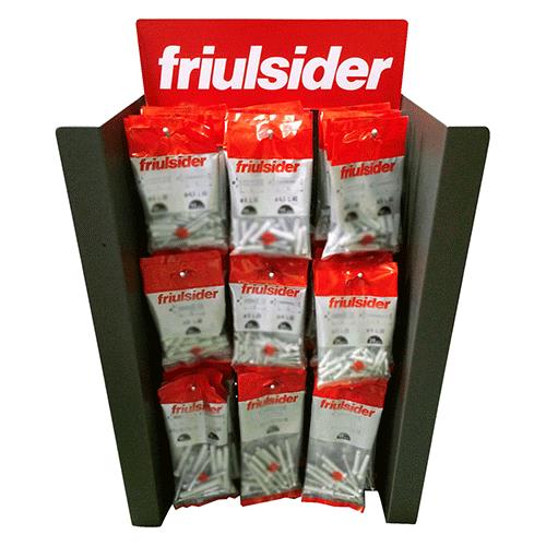 ESPOSITORE RIVETTI A STRAPPO 90 confezioni - totale 8250 pezzi