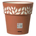 VASO TONDO 'CLOE' ø 30 x h.29 - terra ombra/vanilla