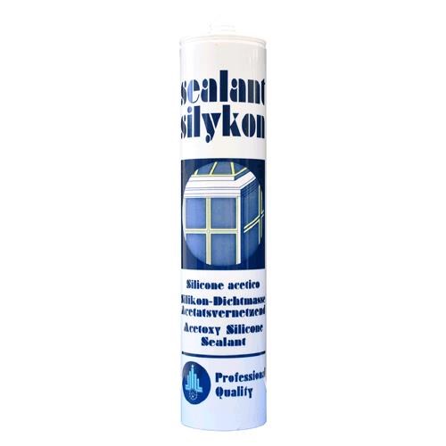 SILICONE ACETICO UNIVERSALE 'SEALANT SILIKON' colore grigio