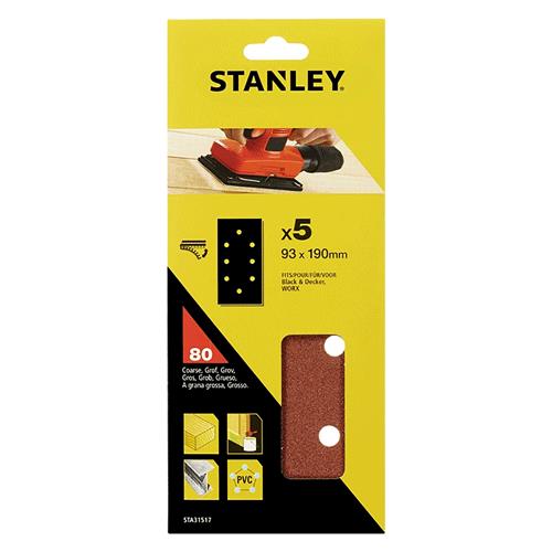 FOGLIO ABRASIVO DA 1/3 2xgr.80-120 + 1xgr.240 Black+Decker