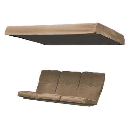 TELO COPERTURA E CUSCINO PER DONDOLO 'KATAY' ecru'