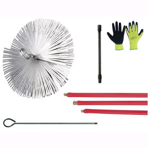 Kit Scovolo Camino 12 Metri Con Spazzola Acciaio Ø15cm - INCLUSE Guanti Da Lavoro! - Foto 9
