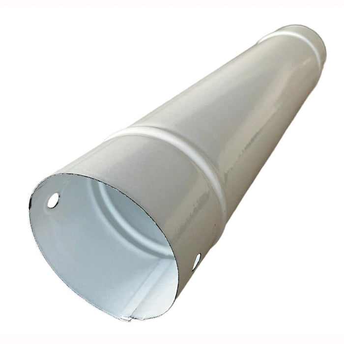 Tubo per Stufa a Legna in Lamiera porcellanata per Canna Fumaria Bianco 12x50H cm
