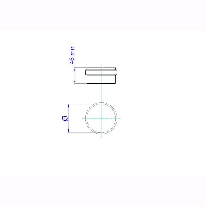 Tappo Cieco per Tubi Stufa a Pellet Acciaio rivestito con smalto porcellanato 10 Ø cm - PN1019C