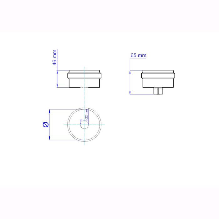 Tappo con Scarico Condensa per Tubi Stufa a Pellet Acciaio rivestito con smalto porcellanato 8 Ø cm - PN818