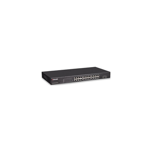 INTELLINET Switch 24 Porte PoE Web-Managed Gigabit Ethernet con 2 Porte SFP